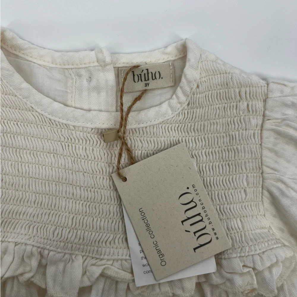 Búho Girls Sheer Check Blouse NWT 3Y